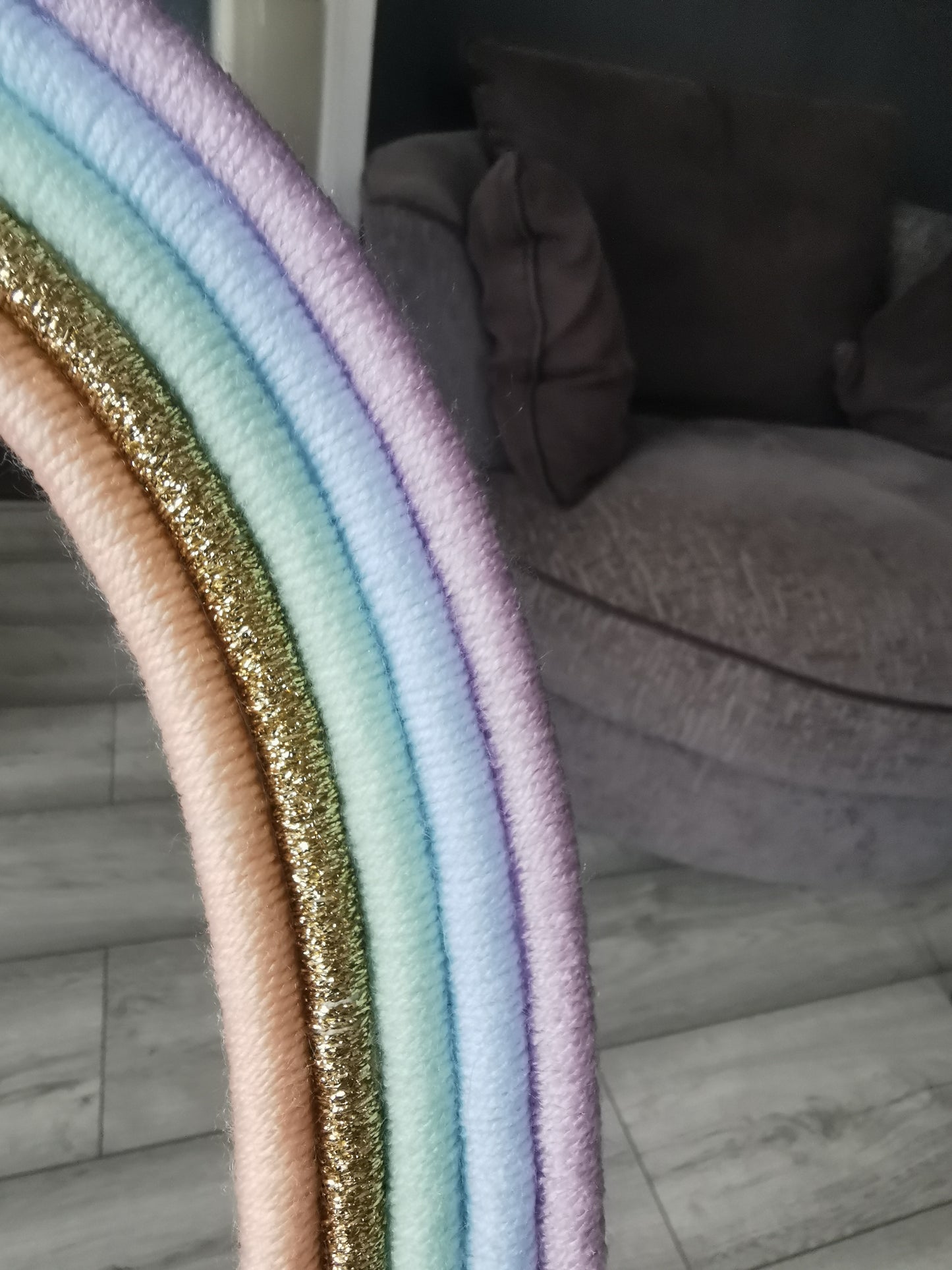 Macrame rainbow cake topper, pastel cake decor, boho rainbow cake topper, christening cake decor, 1st birthday cake topper, baby shower cake decor